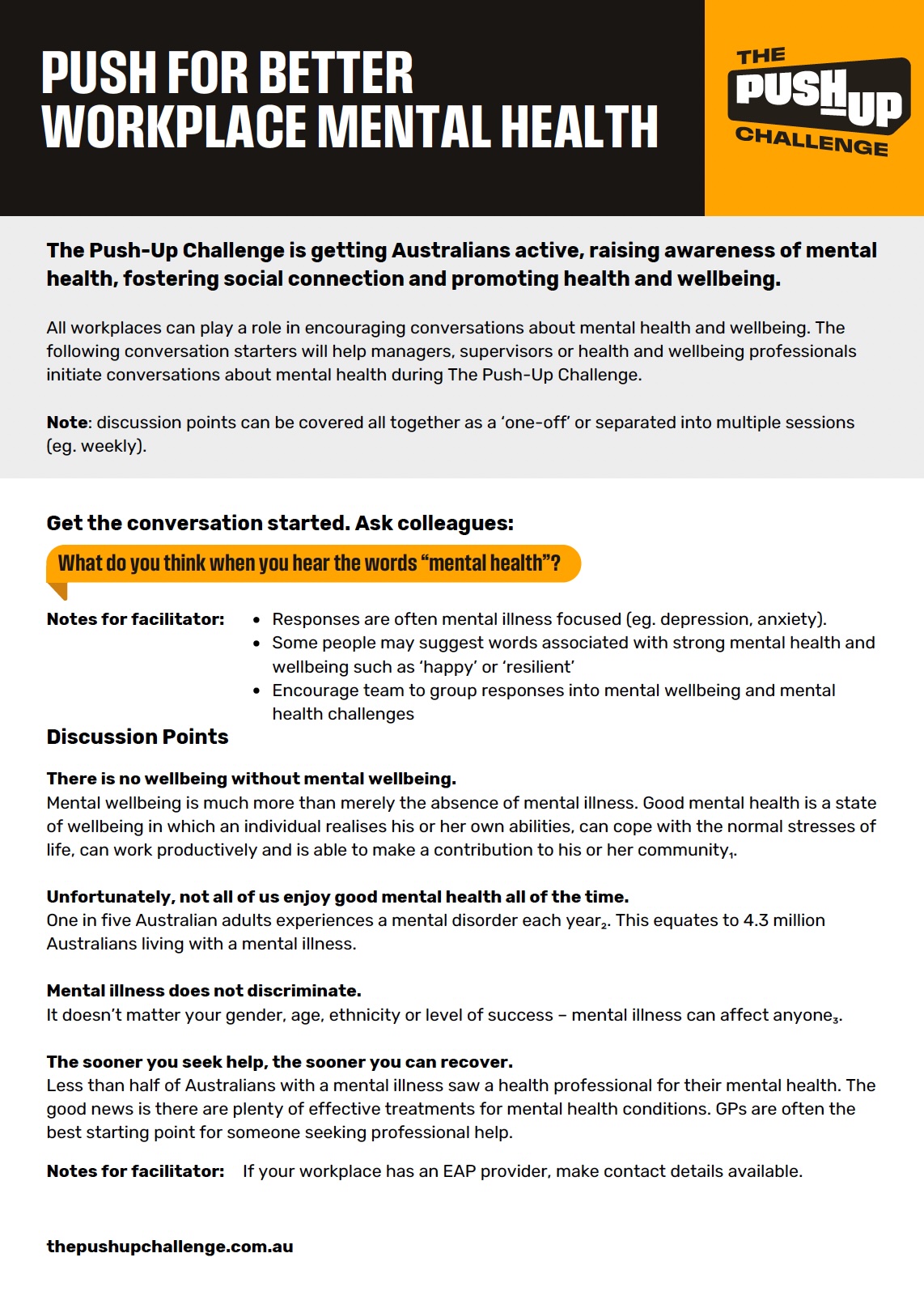 Workplace conversation starter