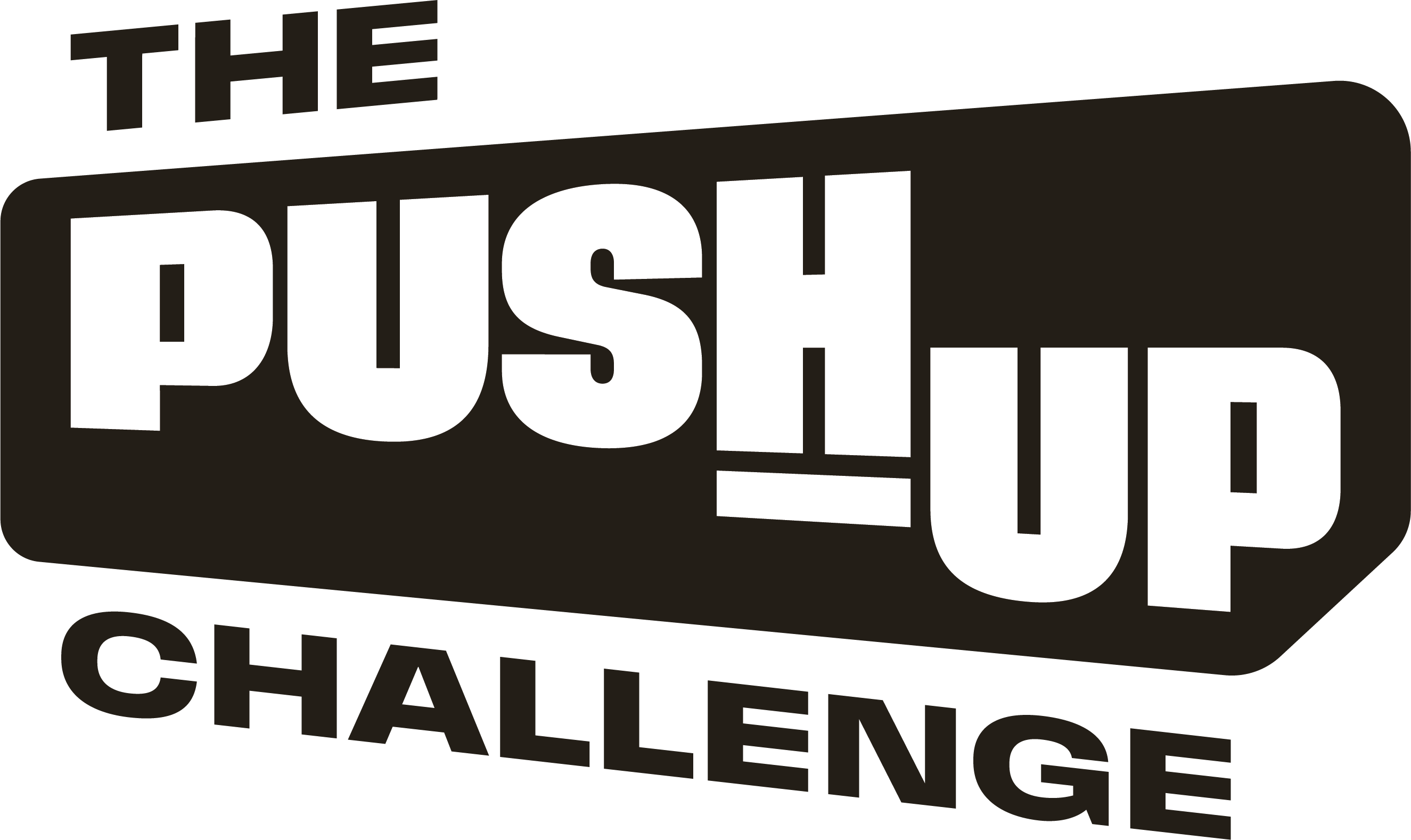 The Push-Up Challenge logo - black & white